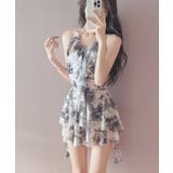 ローズ柄 ティアードフリルワンピース水着 | VIVID LADY | 詳細画像2