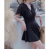 メッシュフレアスリーブカシュクールワンピース水着 | VIVID LADY | 詳細画像4