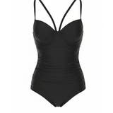 メッシュトップスxシャーリングワンピース水着 2点セット | VIVID LADY | 詳細画像8