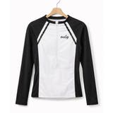 バイカラーハーフジップラッシュガード＆ショーツセットアップ | VIVID LADY | 詳細画像6 