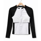 バイカラーハーフジップラッシュガード＆ショーツセットアップ | VIVID LADY | 詳細画像7 