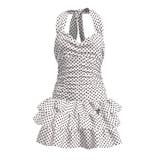 ドット柄 ホルターネック ティアードワンピース水着 | VIVID LADY | 詳細画像10