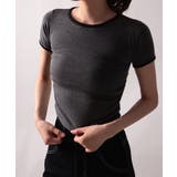 バイカラー コンパクト半袖Tシャツ | VIVID LADY | 詳細画像10