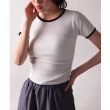 バイカラー コンパクト半袖Tシャツ | VIVID LADY | 詳細画像15
