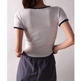 バイカラー コンパクト半袖Tシャツ | VIVID LADY | 詳細画像18
