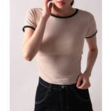バイカラー コンパクト半袖Tシャツ | VIVID LADY | 詳細画像20
