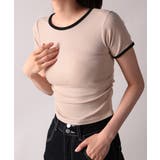 バイカラー コンパクト半袖Tシャツ | VIVID LADY | 詳細画像6