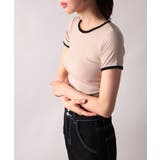 バイカラー コンパクト半袖Tシャツ | VIVID LADY | 詳細画像7