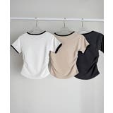バイカラー コンパクト半袖Tシャツ | VIVID LADY | 詳細画像37
