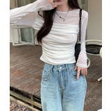 ドレープ シアー切替 ロングスリーブTシャツ | VIVID LADY | 詳細画像11 