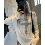 アイボリー | プリント 長袖 Tシャツ | VIVID LADY