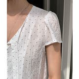 ドット柄パフスリーブ 半袖ブラウス | VIVID LADY | 詳細画像21