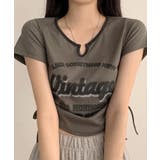 ヴィンテージライク サイドシャーリング リブTシャツ | VIVID LADY | 詳細画像5
