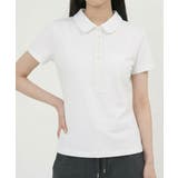 スカラップヘンリーネック カラーTシャツ 半袖トップス | VIVID LADY | 詳細画像3