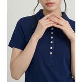 スカラップヘンリーネック カラーTシャツ 半袖トップス | VIVID LADY | 詳細画像13