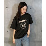 ブラック | ロゴプリント半袖Tシャツ レディース 夏tシャツ | VIVID LADY