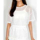ホワイト | シアー半袖Tシャツ レディース 夏tシャツ | VIVID LADY