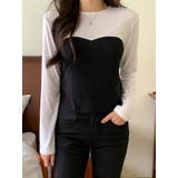 配色クルーネックtシャツ レディース 秋冬 | VIVID LADY | 詳細画像9