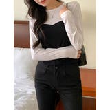 配色クルーネックtシャツ レディース 秋冬 | VIVID LADY | 詳細画像16