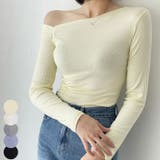 春 肩出しスリムリブtシャツ 長袖 | VIVID LADY | 詳細画像1