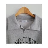 オーバーフィットバルーン袖襟トレーナー カジュアル ロゴ入りトレーナー | VIVID LADY | 詳細画像5 