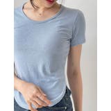 Uネックショート丈tシャツ レディース 半袖 | VIVID LADY | 詳細画像2