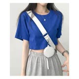ブルー | 13カラークロップド半袖tシャツ レディース 半袖 | VIVID LADY