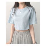 スカイブルー | 13カラークロップド半袖tシャツ レディース 半袖 | VIVID LADY