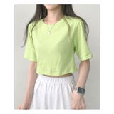 イエローグリーン | 13カラークロップド半袖tシャツ レディース 半袖 | VIVID LADY