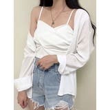 アイボリー | ねじりクロップド丈キャミソールTシャツ 全4色 レディース | VIVID LADY