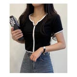 シンプル配色クロップド丈半袖Tシャツ 全4色 レディース | VIVID LADY | 詳細画像6 