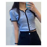 シンプル配色クロップド丈半袖Tシャツ 全4色 レディース | VIVID LADY | 詳細画像14 