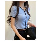 シンプル配色クロップド丈半袖Tシャツ 全4色 レディース | VIVID LADY | 詳細画像12 