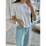 ベーシックな無地ショート丈Tシャツ 半袖 全4色 | VIVID LADY | 詳細画像8 