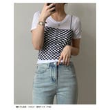 チェスチェック柄ショート丈Tシャツ y2k クロップド丈 | VIVID LADY | 詳細画像9
