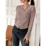 表起毛クロスラップtシャツ 長袖 レディース | VIVID LADY | 詳細画像9