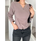 表起毛クロスラップtシャツ 長袖 レディース | VIVID LADY | 詳細画像2