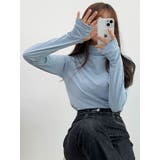 スカイブルー | 裏起毛ウォーマータートルネックtシャツ長袖トップスレディース Y2K 秋冬 | VIVID LADY