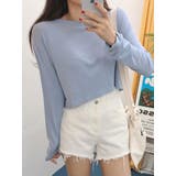 スカイブルー | tシャツ レディース 長袖 | VIVID LADY