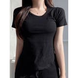 Uネックショート丈tシャツ レディース 半袖 | VIVID LADY | 詳細画像20