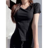 Uネックショート丈tシャツ レディース 半袖 | VIVID LADY | 詳細画像22