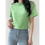 しっかりした素材のピンタック半袖tシャツ レディース クロップド丈 | VIVID LADY | 詳細画像9