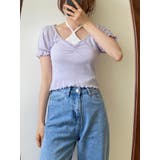 女性らしいシャーリングパフ半袖tシャツ レディース 夏 | VIVID LADY | 詳細画像11