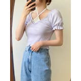 女性らしいシャーリングパフ半袖tシャツ レディース 夏 | VIVID LADY | 詳細画像13