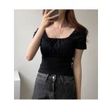 ピュアなシャーリングクロップ半袖Tシャツ レディース 夏 | VIVID LADY | 詳細画像12