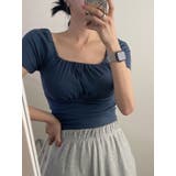 ピュアなシャーリングクロップ半袖Tシャツ レディース 夏 | VIVID LADY | 詳細画像15
