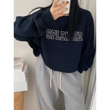春ルーズフィット刺繍ロゴ入りトレーナー長袖トップス レディース Y2K | VIVID LADY | 詳細画像16
