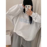 春ルーズフィット刺繍ロゴ入りトレーナー長袖トップス レディース Y2K | VIVID LADY | 詳細画像10