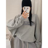 春ルーズフィット刺繍ロゴ入りトレーナー長袖トップス レディース Y2K | VIVID LADY | 詳細画像13