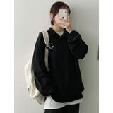 春オーバーフィット襟付きロゴ入りトレーナー 長袖トップス レディース | VIVID LADY | 詳細画像17